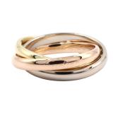 Cartier Trinity Ring Three Gold K18