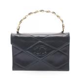 Chanel Diamond Stitch Handbag Black