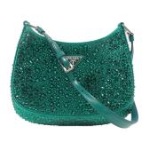 Prada Cleo Shoulder SHW Satin Green