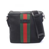 Gucci Web Stripe Messenger Black