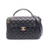 Chanel Top Handle Chain Bag Black