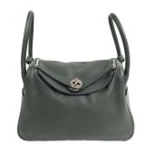 Hermes Lindy 26 PHW 2 Way Bag Green
