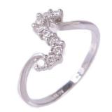 Diamond Ring K18WG White Gold