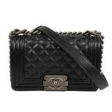 Chanel Boy 20 Chain SHW Black