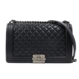 Chanel Boy 28 Chain SHW Black