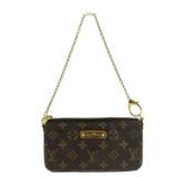 LV Pochette Milla MM GHW Monogram Brown