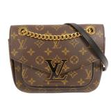 LV Passy Shoulder GHW Monogram Brown