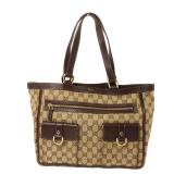 Gucci GG Canvas Tote GHW Brown