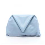 Bottega Veneta Triangle Flap Clutch Blue