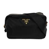 Prada Shoulder Bag GHW Nylon Black
