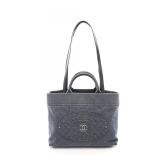 Chanel Coco Mark 2 Way Tote Navy