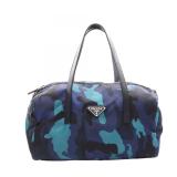 Prada Tessuto Camoufl Tote Blue/Black