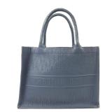 Dior Book Tote Medium Blue Leather