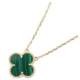 Van Cleef Vintage Alhambra Malachite K18YG