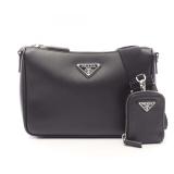 Prada Saffiano Travel Shoulder Black
