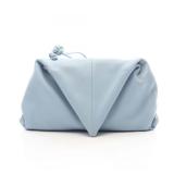 Bottega Triangle Flap Clutch Blue