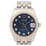 Rolex Datejust 178274G Blue Diamond Watch