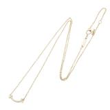Tiffany T Smile Mini Diamond Necklace K18PG
