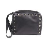 Valentino Lambskin Clutch Black