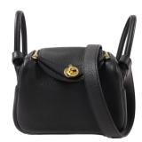 Hermes Mini Lindy Noir Bag
