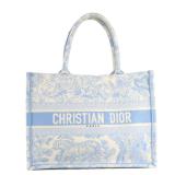 Dior Book Tote Medium Blue/White