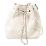 Chanel Bucket Chain Shoulder White