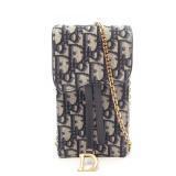 Dior Oblique Vertical Saddle Pouch