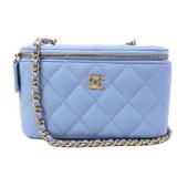 Chanel Vanity Chain Bag GHW Blue