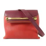 Chloe Clare Shoulder Bag GHW Red/Purple