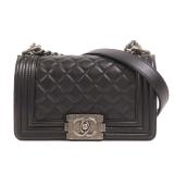 Chanel Boy 20 SHW Lambskin Black