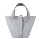 Hermes Mini Evelyne GHW Gris Platine