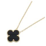 Van Cleef Vintage Alhambra Onyx K18YG
