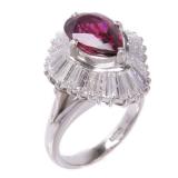 Tourmaline Diamond Ring Pt900