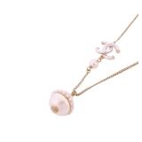 Chanel CC Gold White PVC Necklace