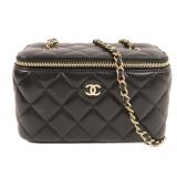 Chanel Vanity Case GHW Black