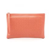 Bottega Intrecciato Clutch Orange