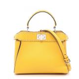 Fendi Mini Peekaboo Selleria Yellow