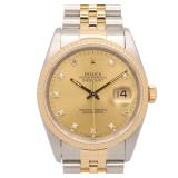 ROLEX Datejust 16233G K18/Steel 10P Diamond