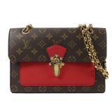 LV Victoire Chain GHW Brown/Red