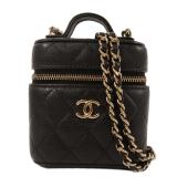 Chanel Vanity With Chain Black