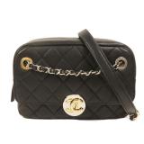 Chanel Chain Shoulder Black Calfskin