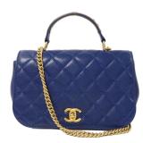 Chanel Carry Around Flap 2 Way Blue
