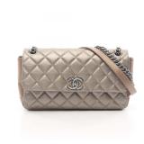 Chanel Matelasse Calfskin Brown Gray