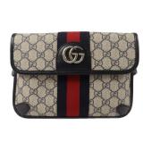 Gucci Ophidia Belt Bag SHW Grey/Navy