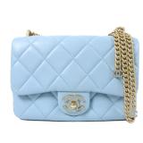 Chanel CC Flat Bag 20 Blue