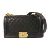 Chanel Boy 25 GHW Chain Bag Black