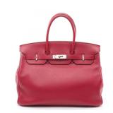 HERMES Birkin 35 Swift Ruby/Pink SHW