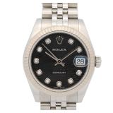Rolex Datejust 178274G Black Diamond Watch