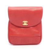 Chanel Triple Coco Backpack Red