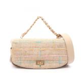 Chanel 2.55 Chain Top Handle Beige